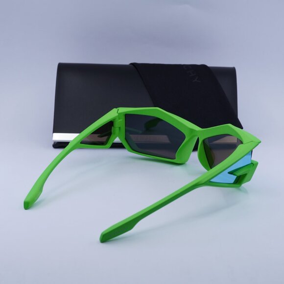 Givenchy GV40049U 94C Geometric Sunglasses - Green/Blue Mirror - Picture 8 of 8